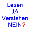 Lesen Ja Verstehen Nein?